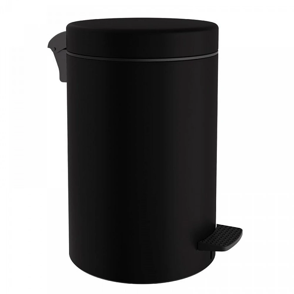 Χαρτοδοχείο 12 Lit, Soft Close - Matt Black, Pam & Co, Ø25 x H40 (cm), 12-090-403