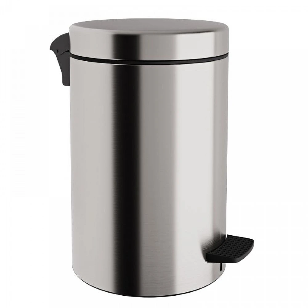 Χαρτοδοχείο 12 Lit, Soft Close - Matt Inox, Pam & Co, Ø25 x H40 (cm), 12-300-011