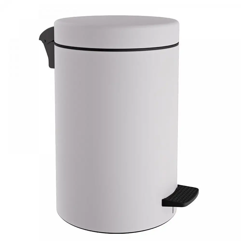 Χαρτοδοχείο 12 Lit, Soft Close - Matt White, Pam & Co, Ø25 x H40 (cm), 12-090-033