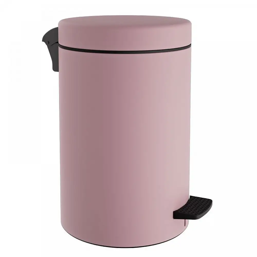 Χαρτοδοχείο 12 Lit, Soft Close - Matt Pink, Pam & Co, Ø25 x H40 (cm), 12-090-303