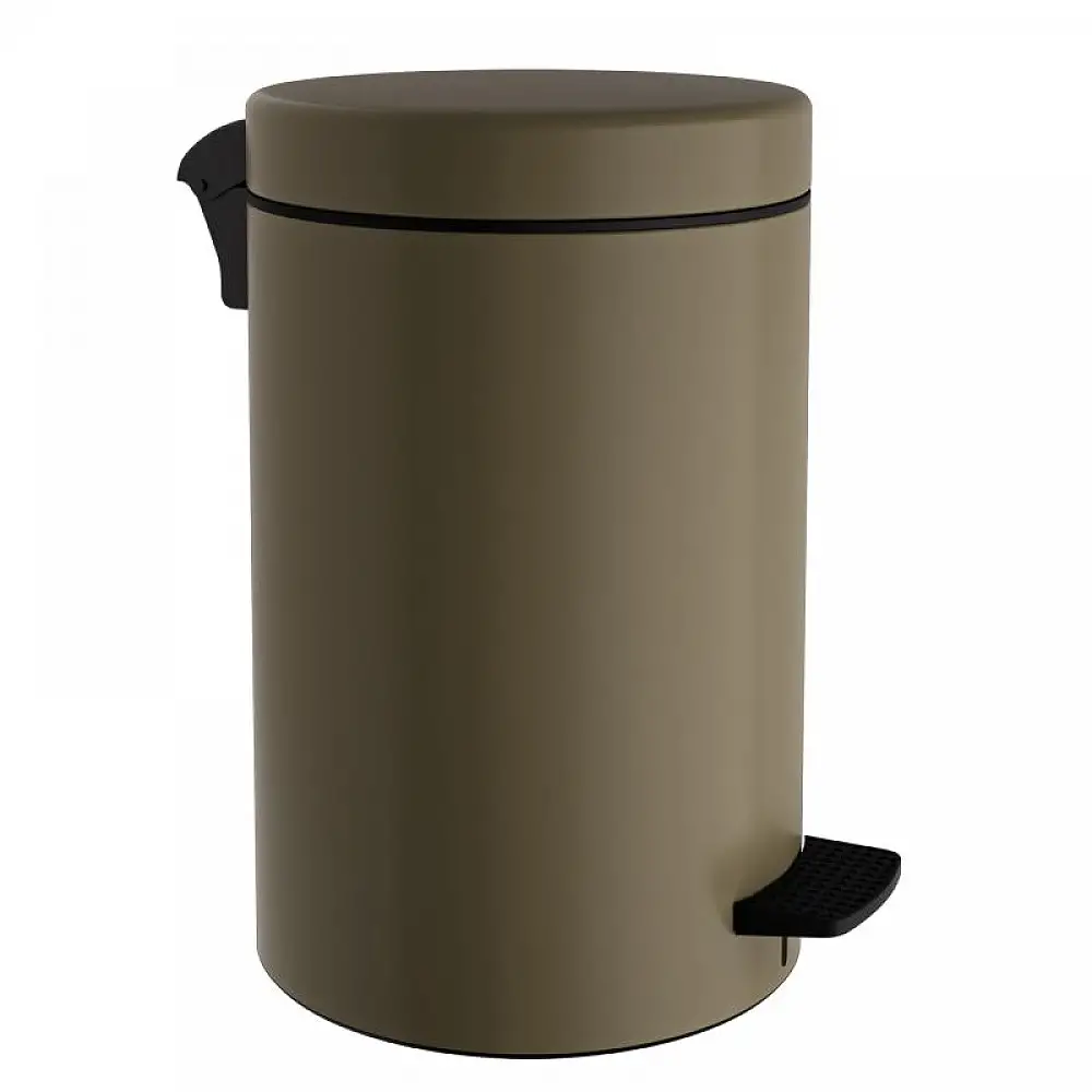 Χαρτοδοχείο 12 Lit, Soft Close - Matt Light Bronze, Pam & Co, Ø25 x H40 (cm), 12-090-963