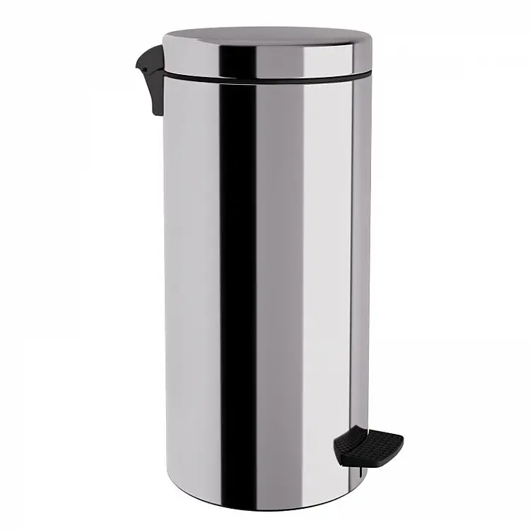 Χαρτοδοχείο 25 Lit Soft Close, No Inner Bucket - Inox, Pam & Co, Ø25 x H55 (cm), 2553-001