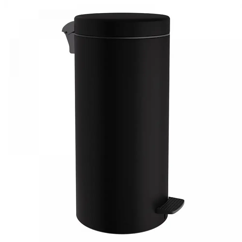 Χαρτοδοχείο 25 Lit Soft Close, No Inner Bucket - Matt Black, Pam & Co, Ø25 x H55 (cm), 2553-403