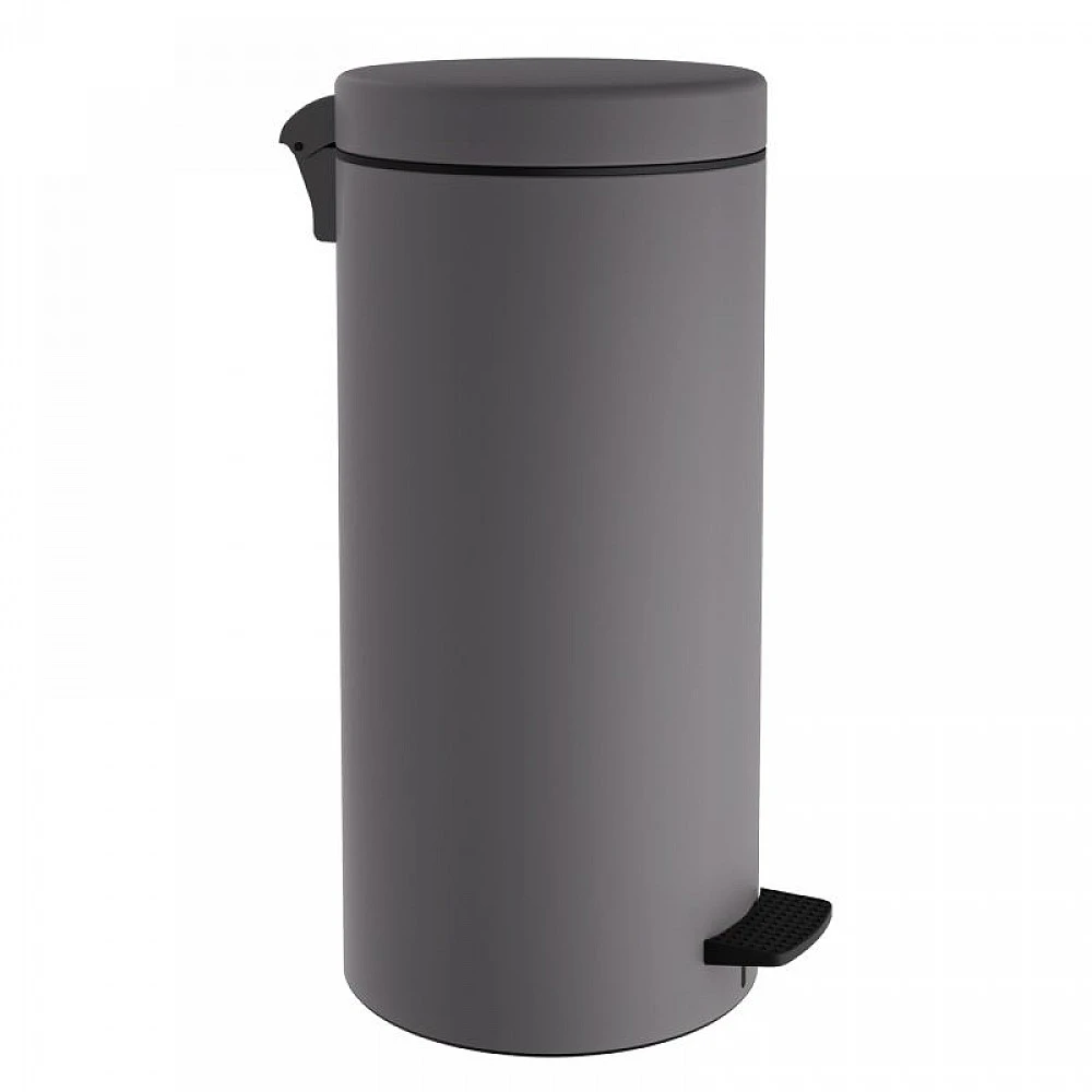 Χαρτοδοχείο 25 Lit Soft Close, No Inner Bucket - Matt Concrete Grey, Pam & Co, Ø25 x H55 (cm), 2553-163
