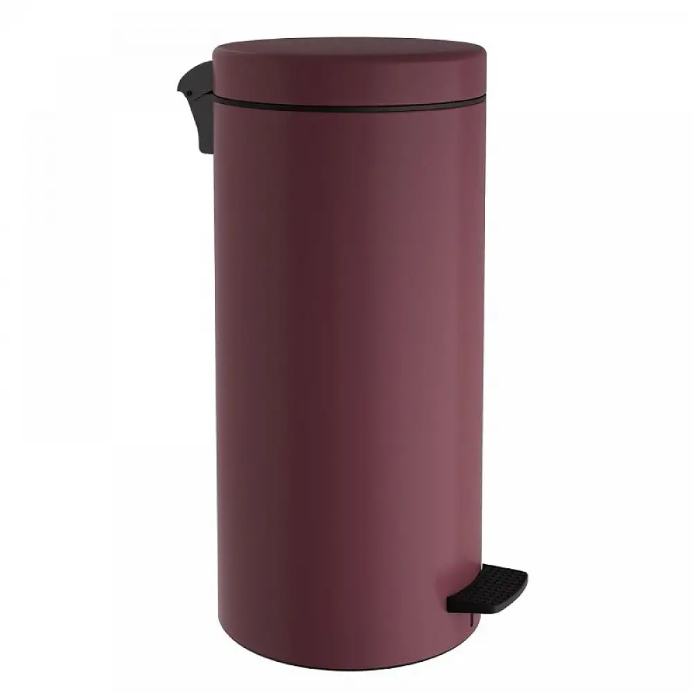 Χαρτοδοχείο 25 Lit Soft Close, No Inner Bucket - Matt Bordeaux, Pam & Co, Ø25 x H55 (cm), 2553-153