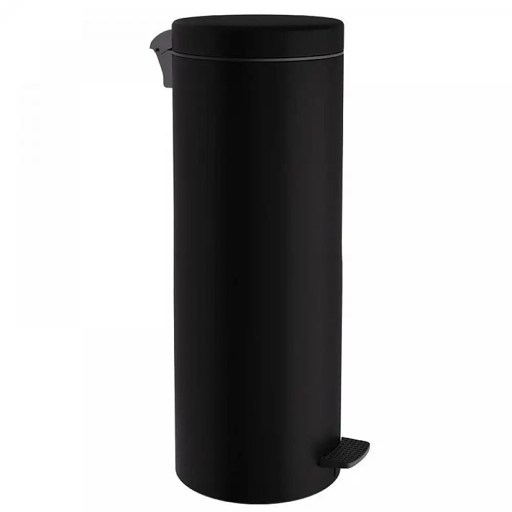 Χαρτοδοχείο 30 Lit, Soft Close - Matt Black, Pam & Co, Ø25 x H65 (cm), 2565-403