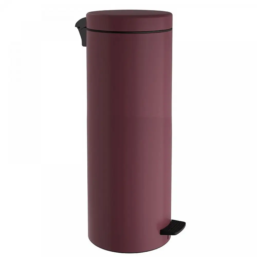Χαρτοδοχείο 30 Lit, Soft Close - Matt Bordeaux, Pam & Co, Ø25 x H65 (cm), 2565-153