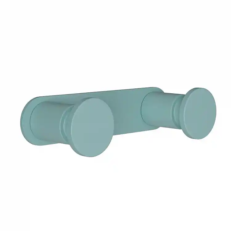 Άγκιστρο Διπλό - Matt Turquoise, Pam & Co, W12 x D3,5 x H2,5 (cm), 70-913