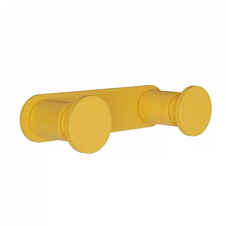 Άγκιστρο Διπλό - Matt Yellow, Pam & Co, W12 x D3,5 x H2,5 (cm), 70-603