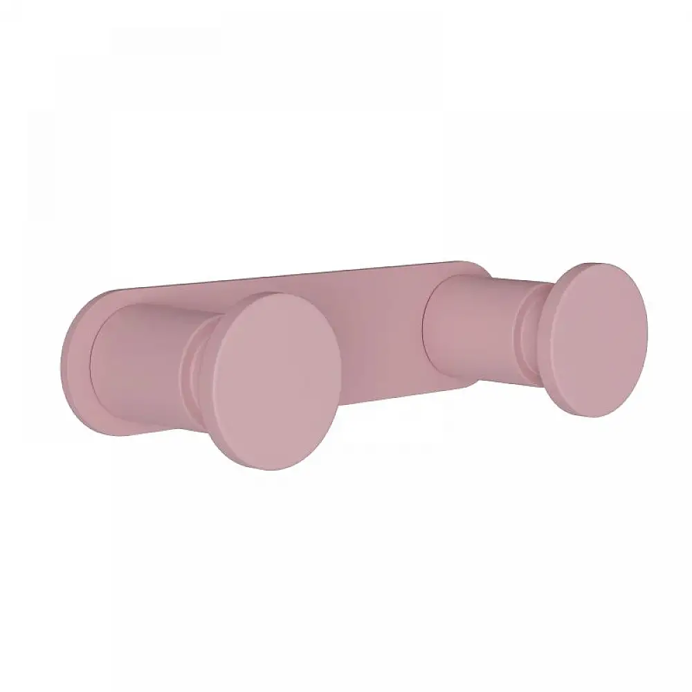 Άγκιστρο Διπλό - Matt Pink, Pam & Co, W12 x D3,5 x H2,5 (cm), 70-303