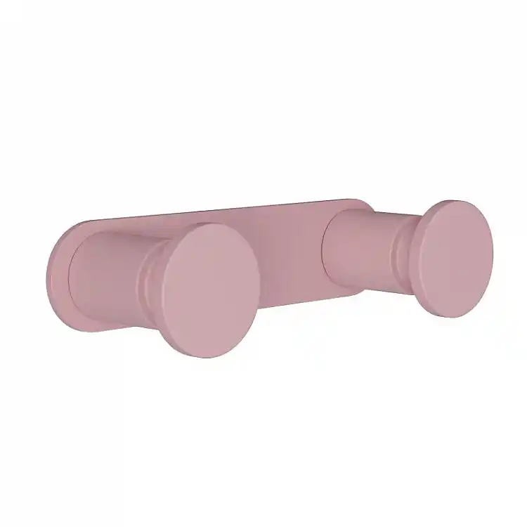 Άγκιστρο Διπλό - Matt Pink, Pam & Co, W12 x D3,5 x H2,5 (cm), 70-303