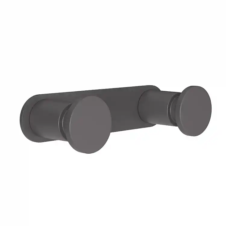 Άγκιστρο Διπλό - Matt Anthracite, Pam & Co, W12 x D3,5 x H2,5 (cm), 70-113