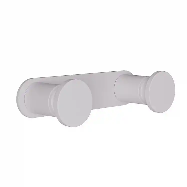 Άγκιστρο Διπλό - Matt White, Pam & Co, W12 x D3,5 x H2,5 (cm), 70-033