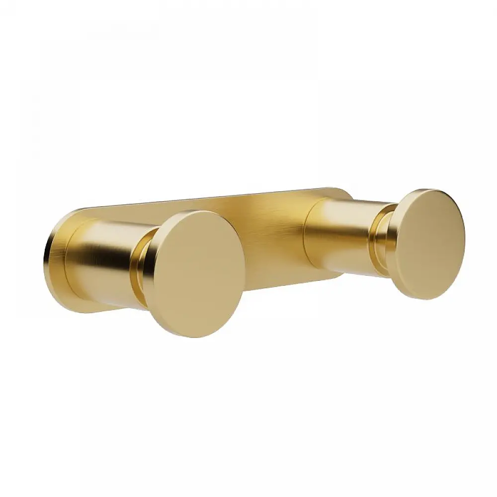 Άγκιστρο Διπλό - Brushed Gold, Pam & Co, W12 x D3,5 x H2,5 (cm), 70-023