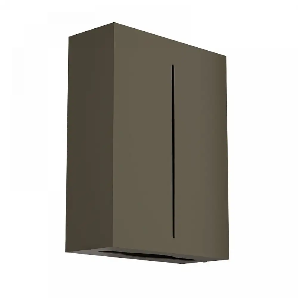 Επιτοίχια Θήκη για Χειροπετσέτες Ζικ-Ζακ - Matt Light Bronze, Pam & Co, W28,5 x D10 x H37 (cm), 122-963