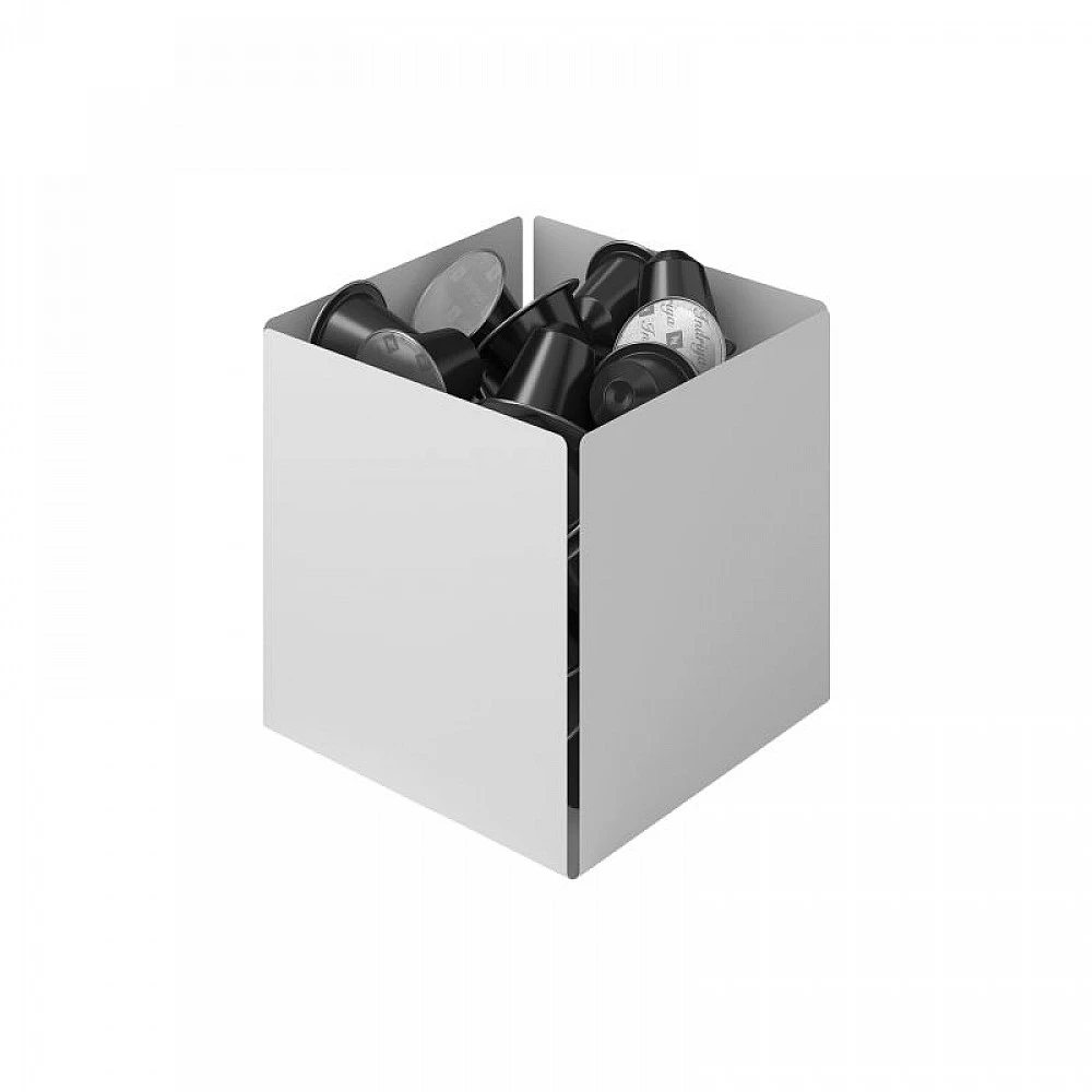Θήκη για Κάψουλες - Matt White, Pam & Co, W13 x D13 x H13 (cm), 116-033