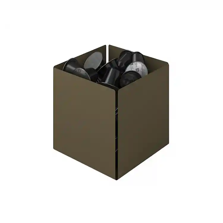Θήκη για Κάψουλες - Matt Light Bronze, Pam & Co, W13 x D13 x H13 (cm), 116-963