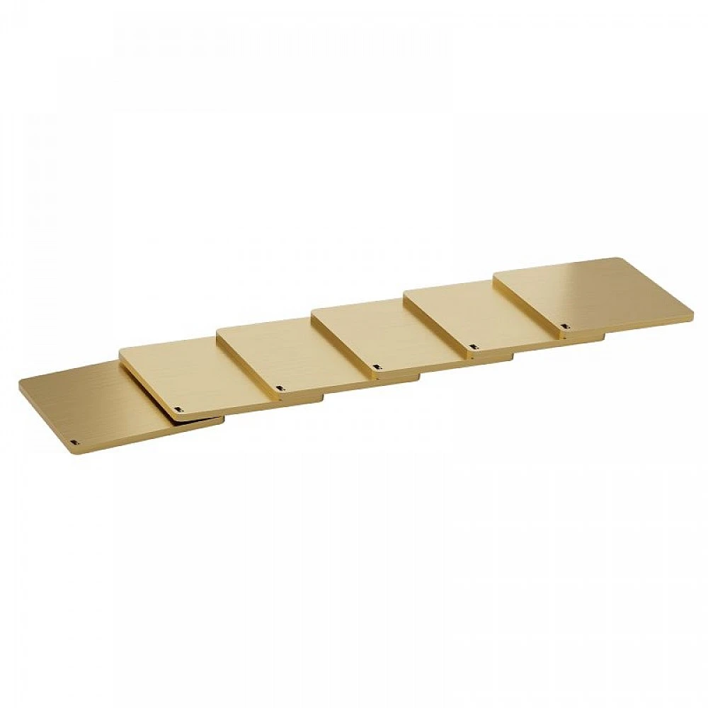 Σουβέρ (6 pcs) - Brushed Gold, Pam & Co, W10 x D10 x H0.4 (cm), 1010-023