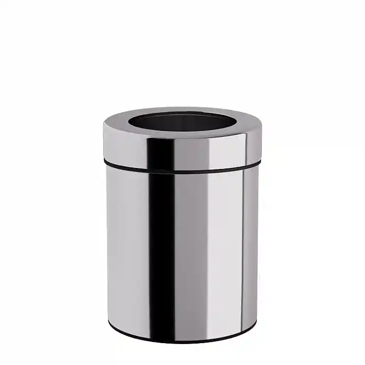 Καλάθι Γραφείου / Δωματίου 6 Lit - Inox, Pam & Co, Ø20 x H28 (cm), 2128-001