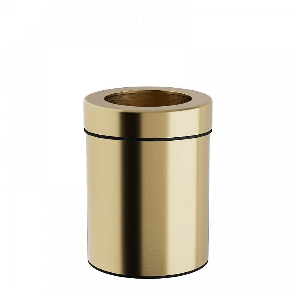 Καλάθι Γραφείου / Δωματίου 6 Lit - Brushed Gold, Pam & Co, Ø20 x H28 (cm), 2128-023