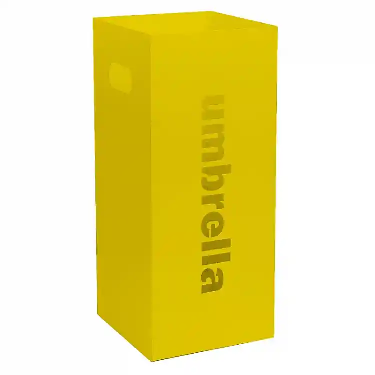 Ομπρελοθήκη Τετράγωνη - Matt Yellow, Pam & Co, W22 x D22 x H50 (cm), 24-603