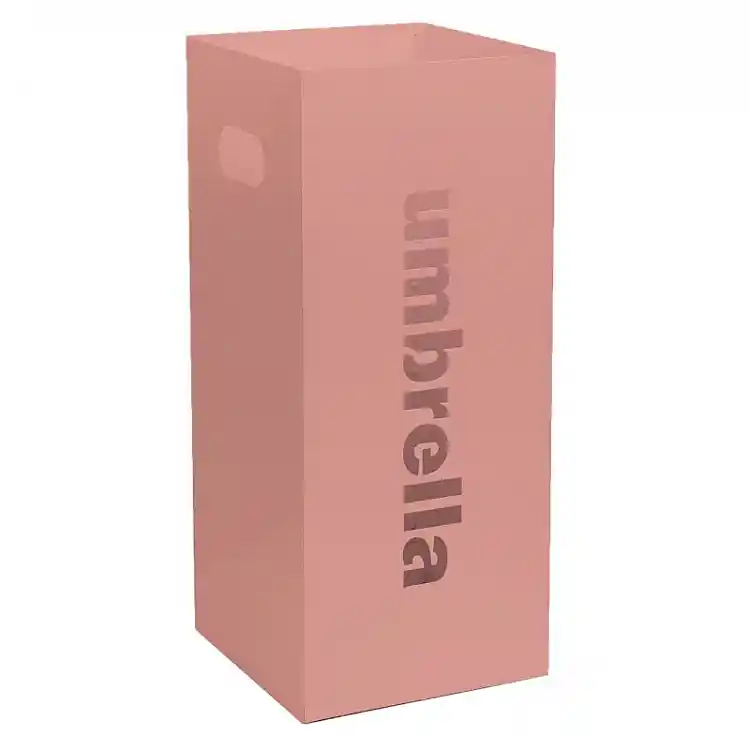Ομπρελοθήκη Τετράγωνη - Matt Pink, Pam & Co, W22 x D22 x H50 (cm), 24-303