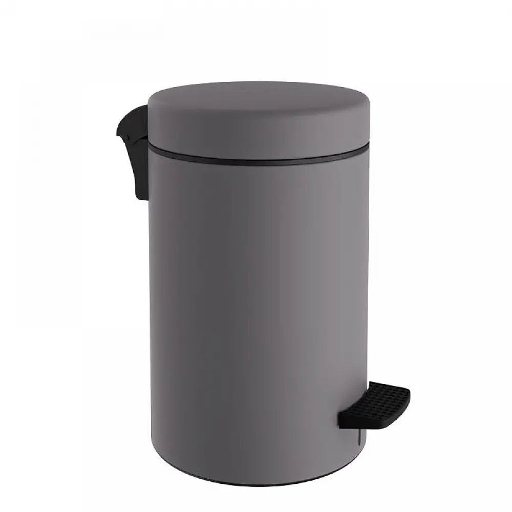 Χαρτοδοχείο 10 Lit Soft Close, No Inner Bucket - Matt Concrete Grey, Pam & Co, Ø20 x H37 (cm), 2037-163