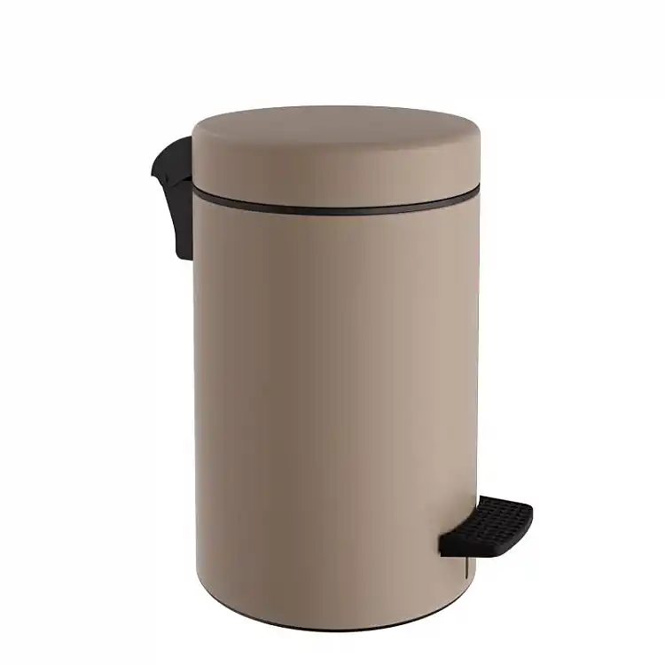 Χαρτοδοχείο 9 Lit Soft Close, No Inner Bucket - Matt Beige, Pam & Co, Ø20 x H36 (cm), 2037-103