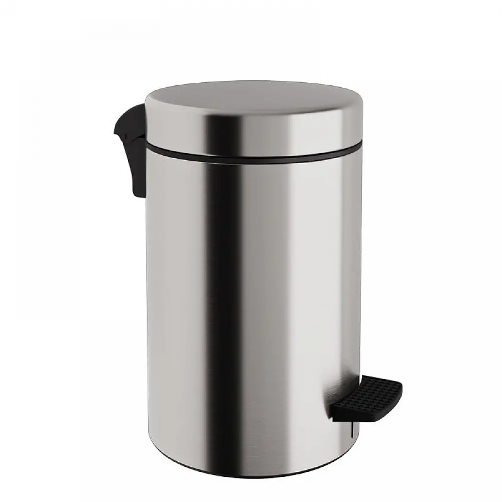 Χαρτοδοχείο 10 Lit Soft Close, No Inner Bucket - Matt Inox, Pam & Co, Ø20 x H37 (cm), 2037-011