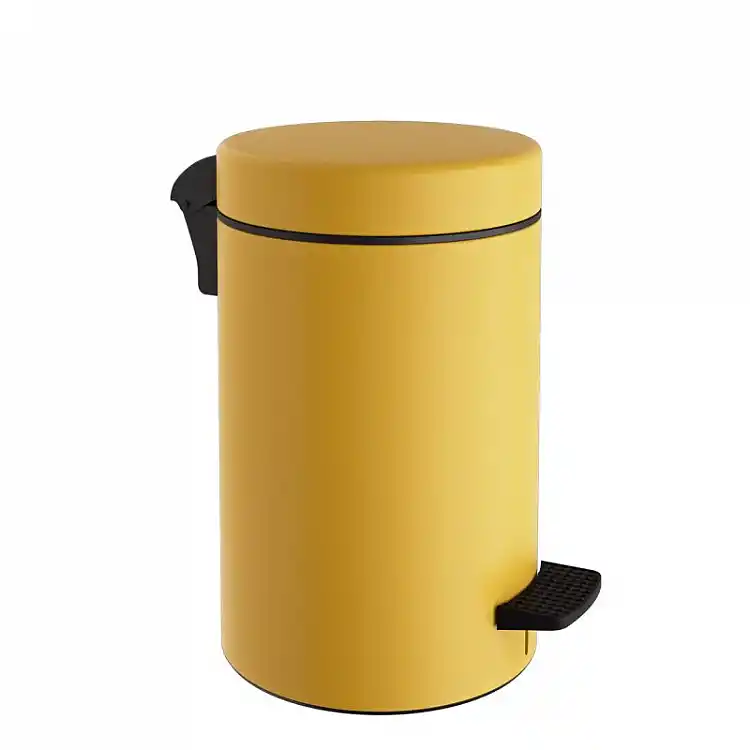 Χαρτοδοχείο 9 Lit Soft Close, No Inner Bucket - Matt Yellow, Pam & Co, Ø20 x H36 (cm), 2037-603
