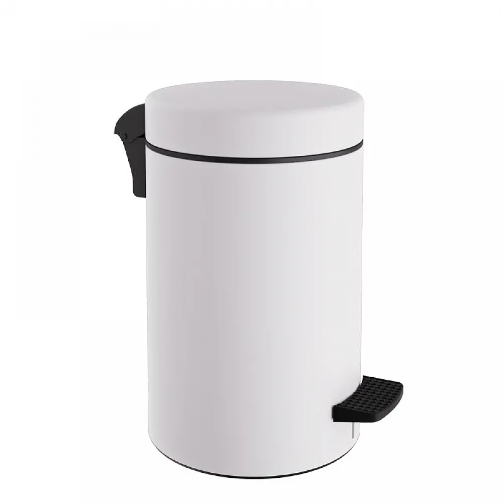 Χαρτοδοχείο 10 Lit Soft Close, No Inner Bucket - Matt White, Pam & Co, Ø20 x H37 (cm), 2037-033