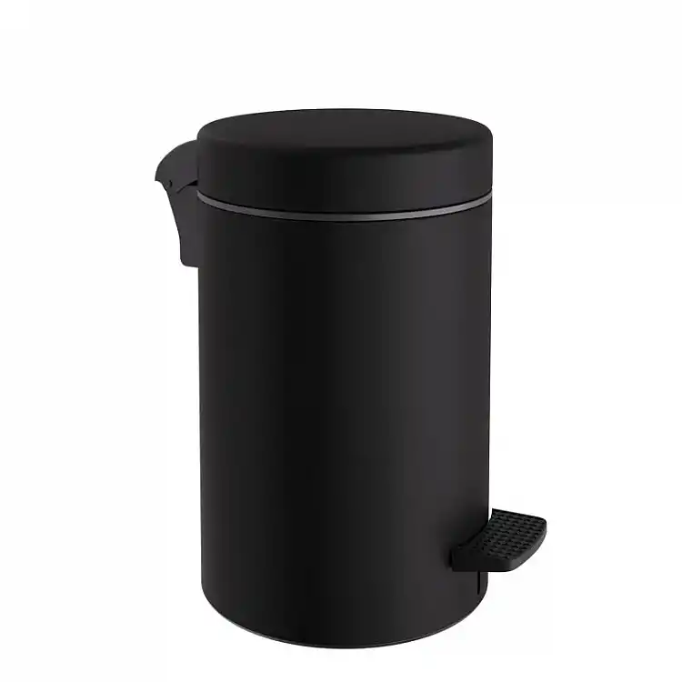 Χαρτοδοχείο 9 Lit Soft Close, No Inner Bucket - Matt Black, Pam & Co, Ø20 x H36 (cm), 2037-403