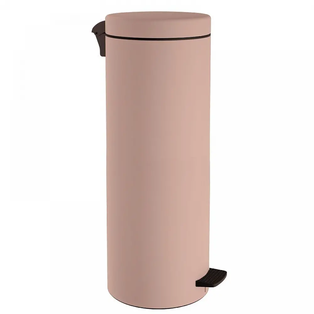 Χαρτοδοχείο 30 Lit, Soft Close - Matt Dusty Pink, Pam & Co, Ø25 x H65 (cm), 2565-304