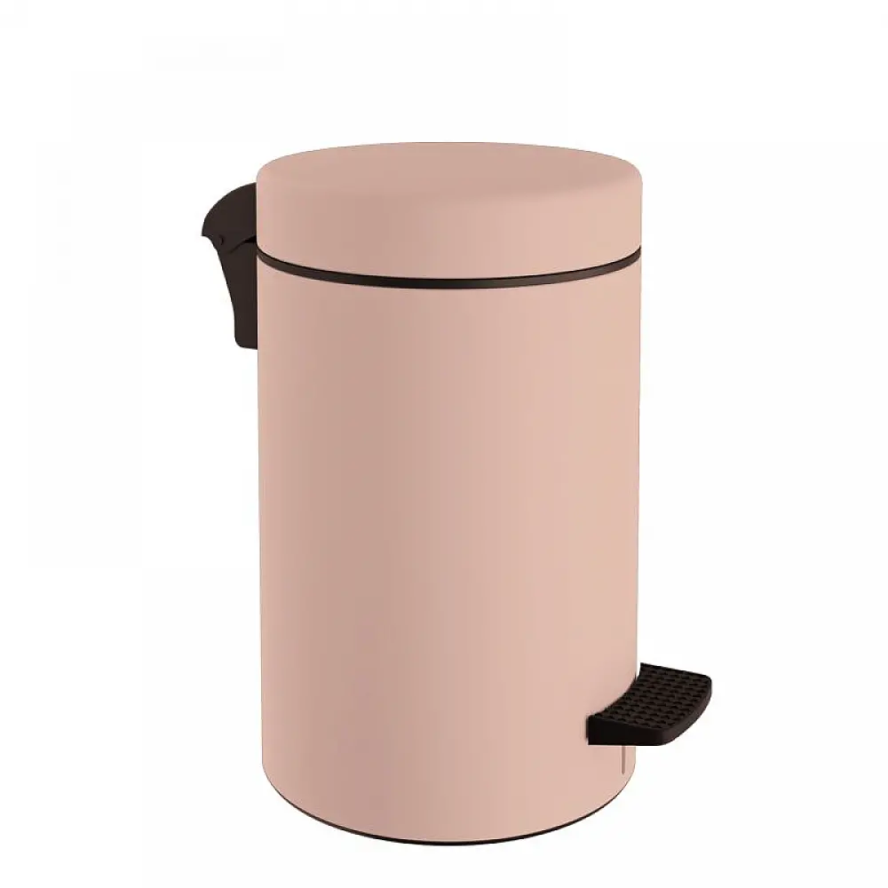 Χαρτοδοχείο 10 Lit Soft Close, No Inner Bucket - Matt Dusty Pink, Pam & Co, Ø20 x H37 (cm), 2037-304