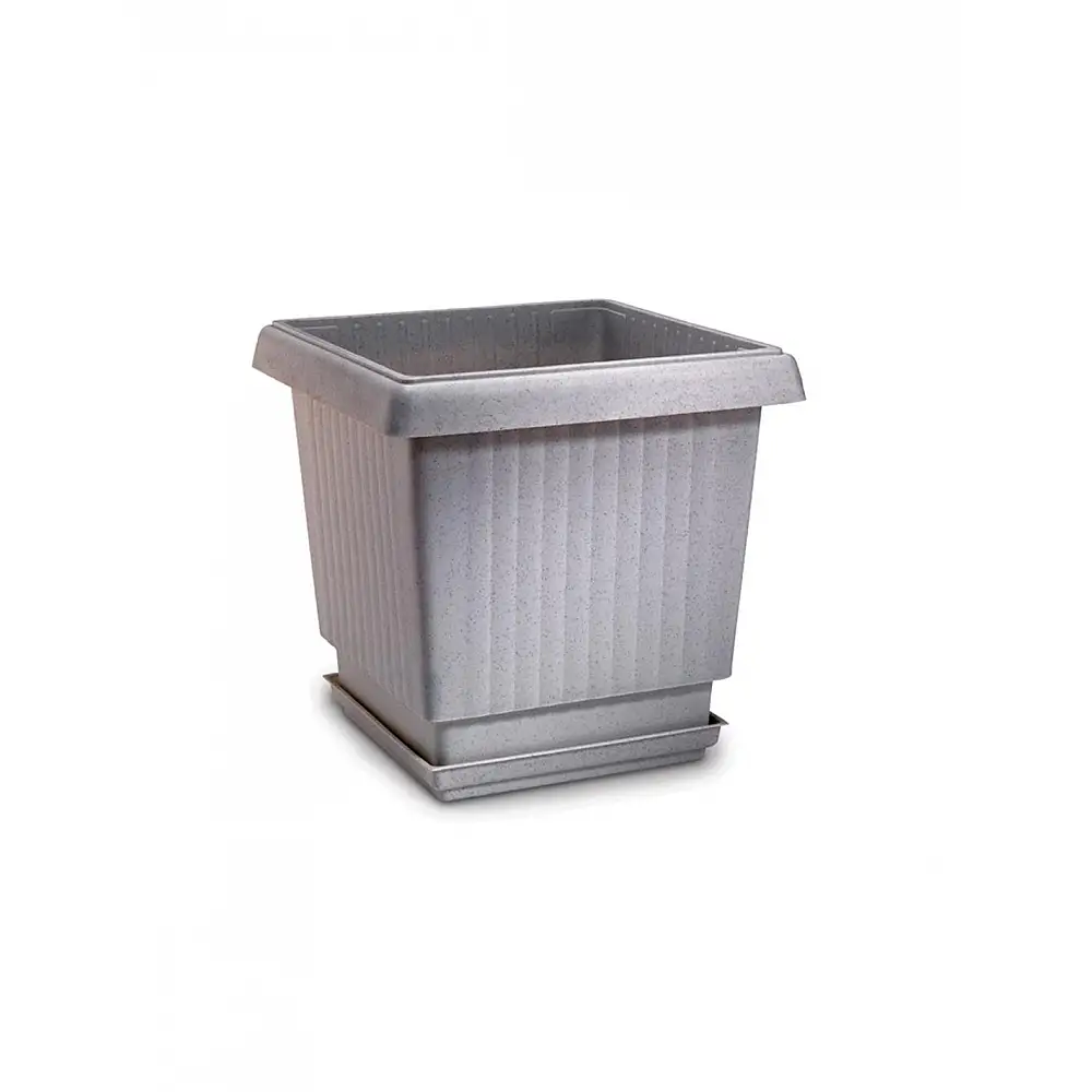 Γλάστρα ΙΩΝΙΑ τετραγ.  28Χ27εκ.  γρανίτης - 10.04.0195W