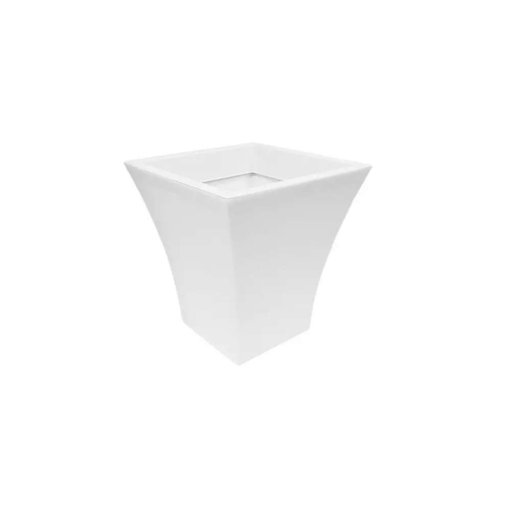 Γλάστρα CITY με ροδες square 40Χ40Χ45  white - 10.12.0043