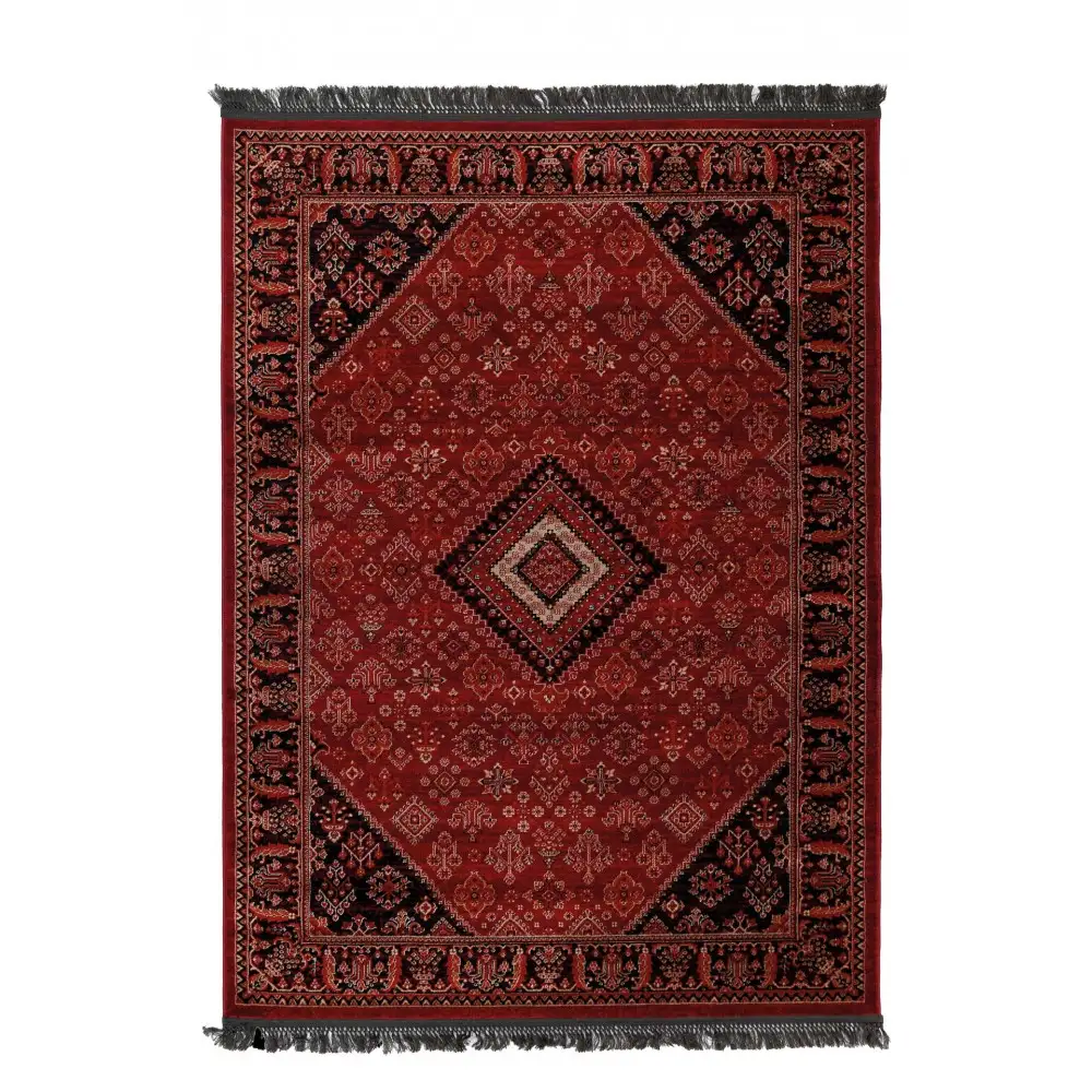 Κλασικό χαλί Afgan 306A D.RED BLACK Royal Carpet - 240 x 350 cm