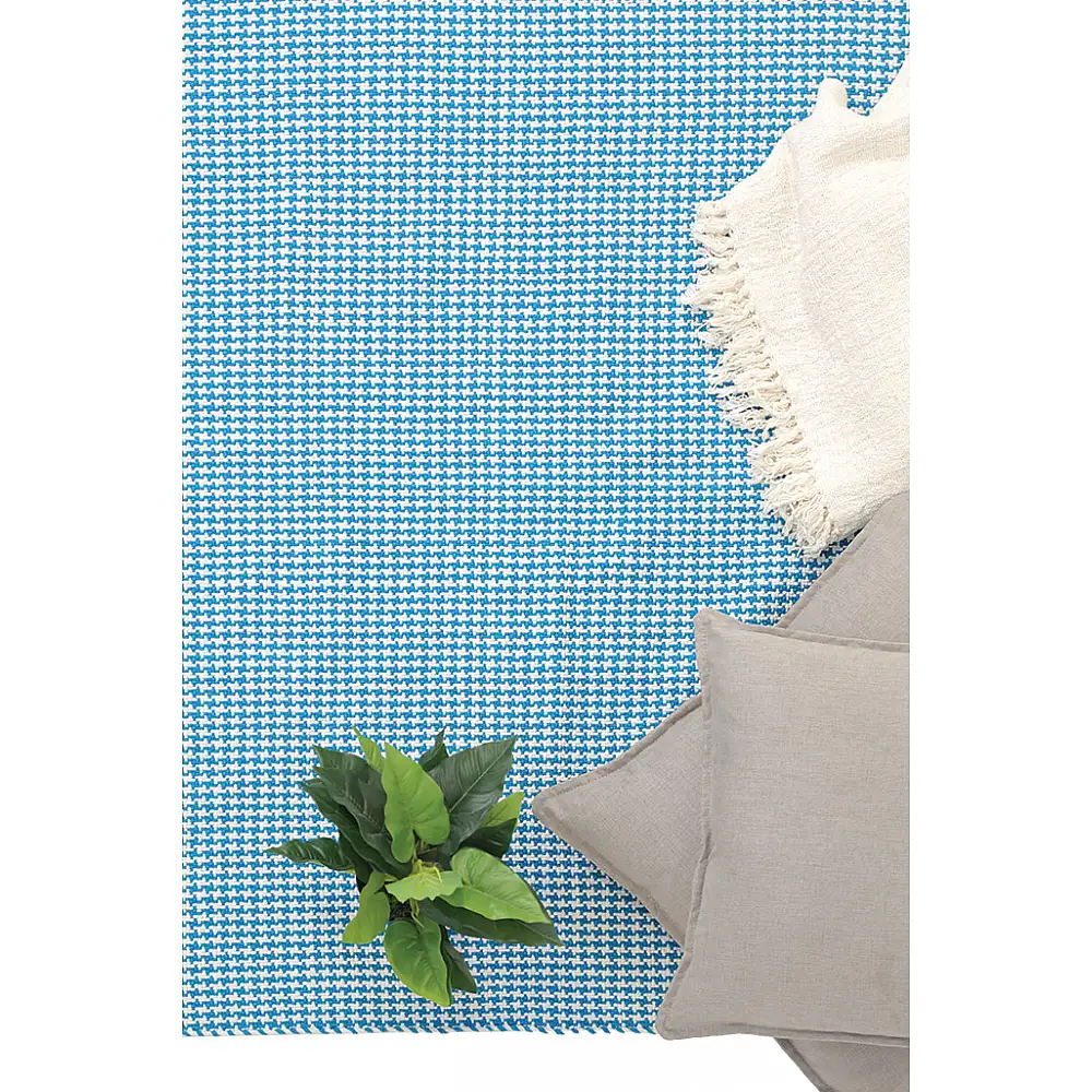 Χαλί Urban Cotton Kilim Houndstooth Caribbean Sea Royal Carpet - 130 x 190 cm