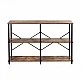 Μεταλλική Κονσόλα με 3 Ξύλινα Ράφια 76 x 120 x 30 cm HOMCOM 837-075 Μεταλλική Κονσόλα με 3 Ξύλινα Ράφια 76 x 120 x 30 cm HOMCOM 837-075