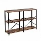 Μεταλλική Κονσόλα με 3 Ξύλινα Ράφια 76 x 120 x 30 cm HOMCOM 837-075 Μεταλλική Κονσόλα με 3 Ξύλινα Ράφια 76 x 120 x 30 cm HOMCOM 837-075