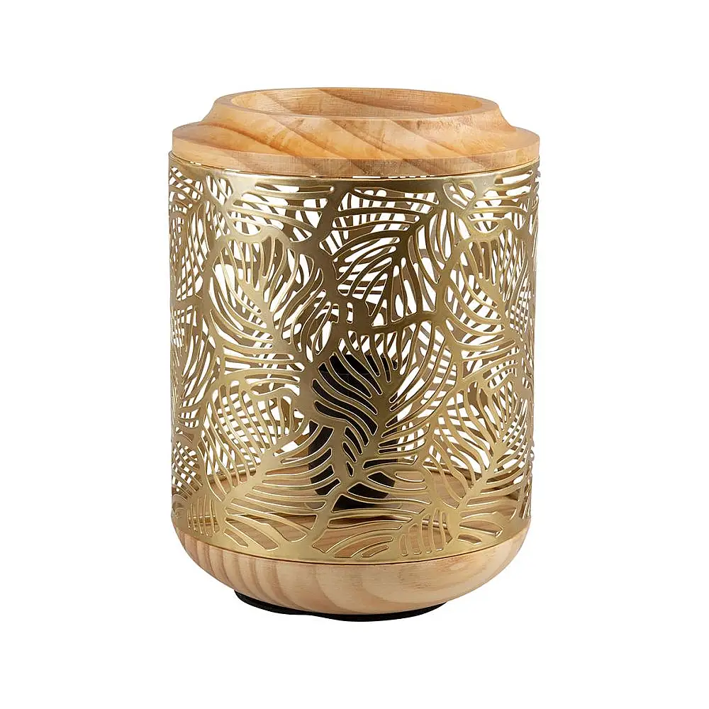 Ostaria Λάμπα μεταλλική ξύλινη 'Minhy' χρυσή E27 max.40w -34110