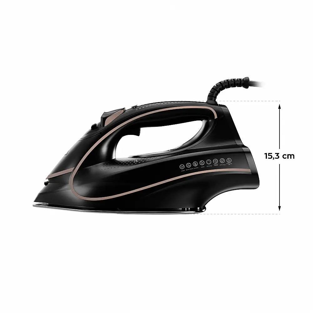 Vertenz Σίδερο Glide 30 με οθόνη LCD, ισχύς 2600-3200W, Μαύρο 5903796018530