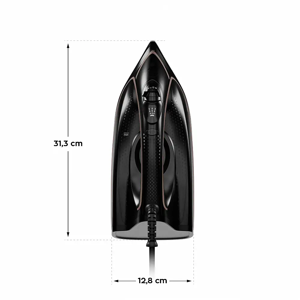 Vertenz Σίδερο Glide 30 με οθόνη LCD, ισχύς 2600-3200W, Μαύρο 5903796018530