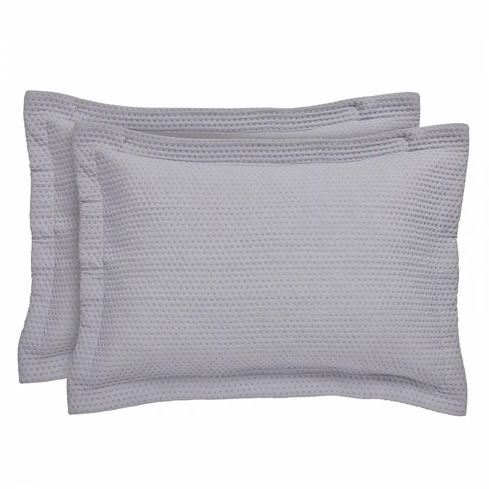 DAS HOME Ζευγάρι Μαξιλαροθήκες Happy Grey σε Γκρι Απόχρωση 533400009635