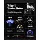 VEVOR 7-σε-1 Wi-Fi Μετεωρολογικός Σταθμός, Οθόνη TFT 177.8 mm, Ασύρματος Ηλιακός Εξωτερικός Αισθητήρας, Βροχόμετρο, Εσωτερικού-Εξωτερικού για Πρόγνωση Καιρού, Ταχύτητα & Κατεύθυνση Ανέμου, Θερμοκρασία, Υγρασία, Βροχόπτωση TYNQXZWIFI75YOYUJ001V2
