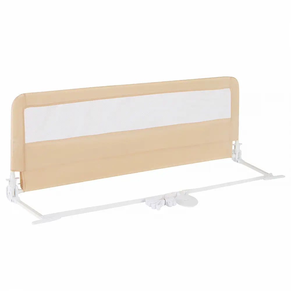 Costway 150 εκ. Αναδιπλούμενο Παιδικό Κάγκελο Κρεβατιού με Αφαιρούμενο Κάλυμμα και Διαπνέον Πλέγμα σε Μπεζ χρώμα BS10044BE