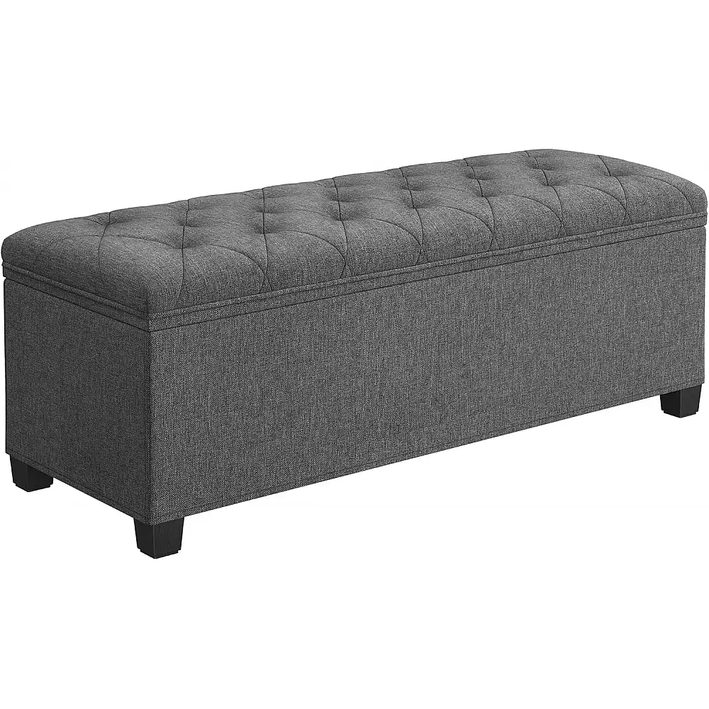 Πτυσσόμενο Σκαμπό Αποθήκευσης με Αποθηκευτικό Χώρο 40 x 110 x 40cm - Σκούρο Γκρι LSF088G01 Songmics