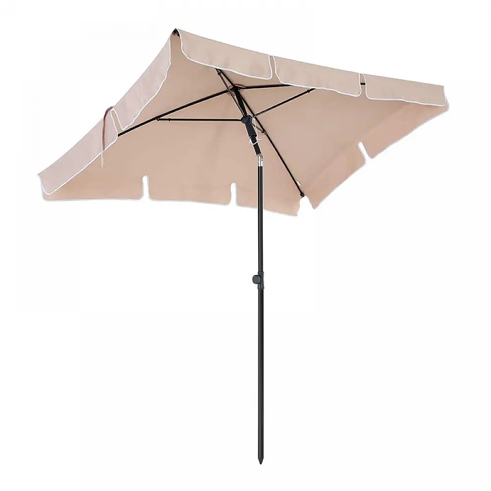 Ομπρέλα Δαπέδου από Ατσάλι 200 x 125 x 240 cm Χρώματος Taupe Songmics GPU25BR