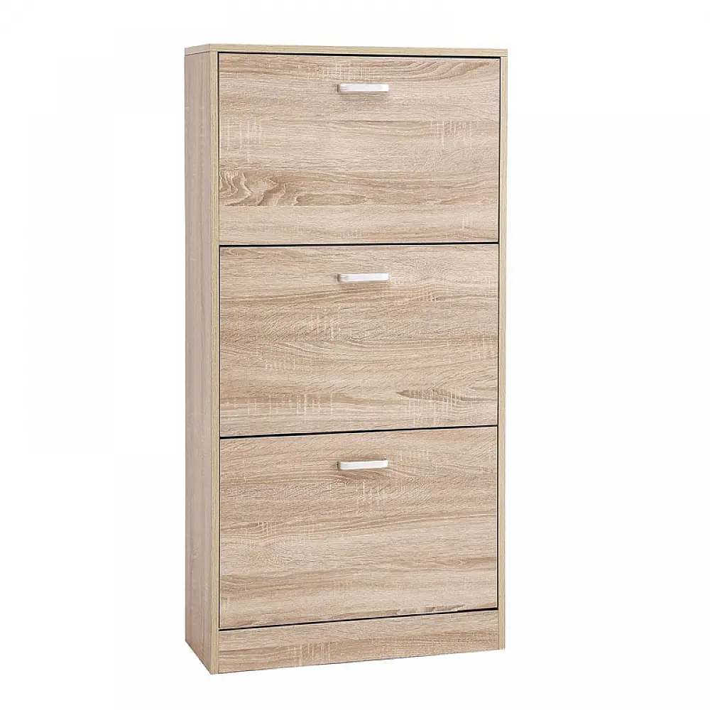 Ξύλινη Παπουτσοθήκη 60 x 24 x 120 cm Χρώματος Καφέ Ανοιχτό VASAGLE LBC03NL