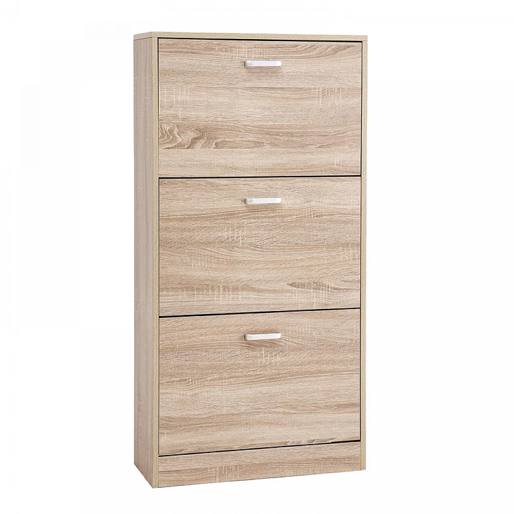 Ξύλινη Παπουτσοθήκη 60 x 24 x 120 cm Χρώματος Καφέ Ανοιχτό VASAGLE LBC03NL